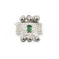 anillo de filigrana plata con esmeralda