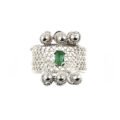 anillo de filigrana plata con esmeralda