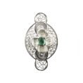 anillo de filigrana plata con esmeralda