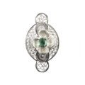 anillo de filigrana plata con esmeralda