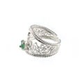 anillo de filigrana plata con esmeralda