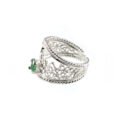 anillo de filigrana plata con esmeralda