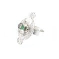 anillo de filigrana plata con esmeralda