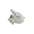 anillo de filigrana plata con esmeralda