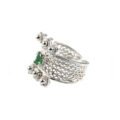 anillo de filigrana plata con esmeralda