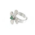 anillo de filigrana plata con esmeralda