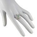 anillo de filigrana plata con esmeralda
