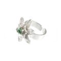 anillo de filigrana plata con esmeralda