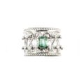 anillo de filigrana plata con esmeralda