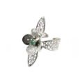 anillo de filigrana plata con esmeralda