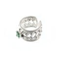 anillo de filigrana plata con esmeralda