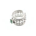 anillo de filigrana plata con esmeralda