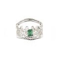 anillo de filigrana plata con esmeralda