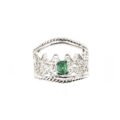anillo de filigrana plata con esmeralda