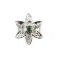 anillo de filigrana plata con esmeralda