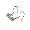 aretes de filigrana plata y esmeralda.