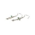 aretes de filigrana plata y esmeralda.