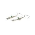 aretes de filigrana plata y esmeralda.