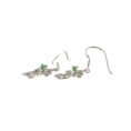 aretes de filigrana plata y esmeralda.
