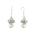 aretes de plata y esmeralda