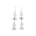 aretes de filigrana plata con esmeraldas