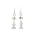 aretes de filigrana plata con esmeraldas