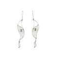 aretes de filigrana plata con esmeraldas