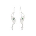 aretes de filigrana plata con esmeraldas