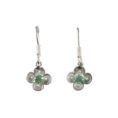 aretes de plata y esmeralda