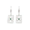 aretes de filigrana plata con esmeraldas