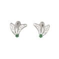 aretes de filigrana plata con esmeraldas