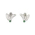 aretes de filigrana plata con esmeraldas