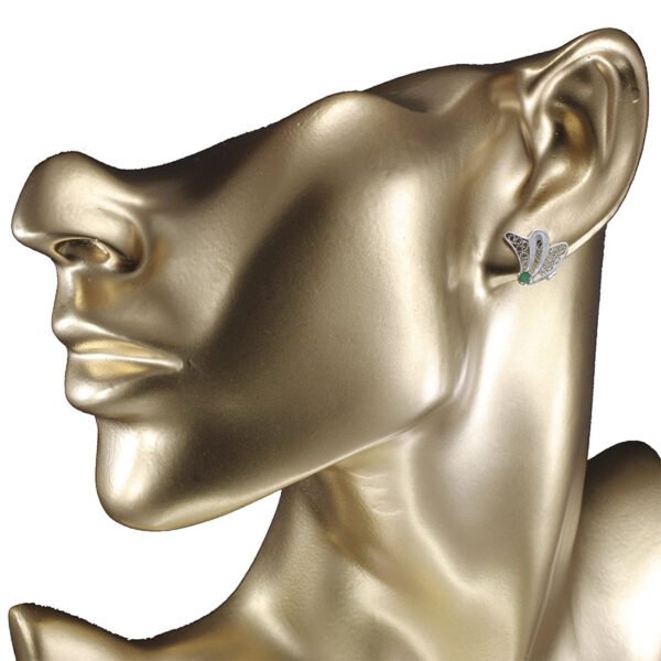 aretes de filigrana plata con esmeraldas