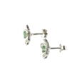 aretes de filigrana plata y esmeralda.