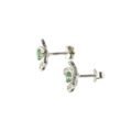aretes de filigrana plata y esmeralda.