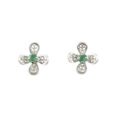 aretes de filigrana plata y esmeralda.