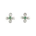 aretes de filigrana plata y esmeralda.