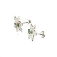 aretes de filigrana plata y esmeralda.