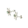aretes de filigrana plata y esmeralda.