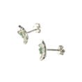 aretes de filigrana plata y esmeralda.