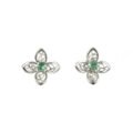 aretes de filigrana plata y esmeralda.
