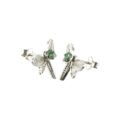 aretes de filigrana plata y esmeralda.