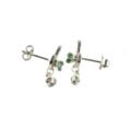 aretes de filigrana plata y esmeralda.