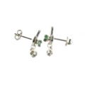aretes de filigrana plata y esmeralda.