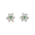 aretes de filigrana plata y esmeralda.