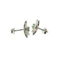 aretes de filigrana plata y esmeralda.