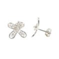 aretes y topos pequeños en filigrana plata