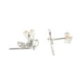 aretes y topos pequeños en filigrana plata