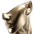 topos sencillos de plata con esmeraldas