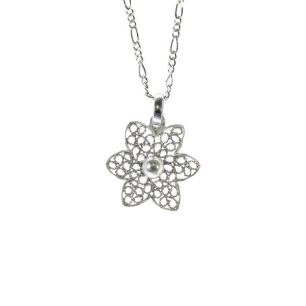 cadena y dije de plata en filigrana